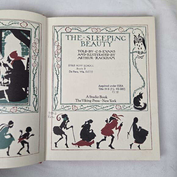 The Sleeping Beauty Hardcover Story Book Illustrated by Arthur Rackham 1973 - Picture 8 of 11